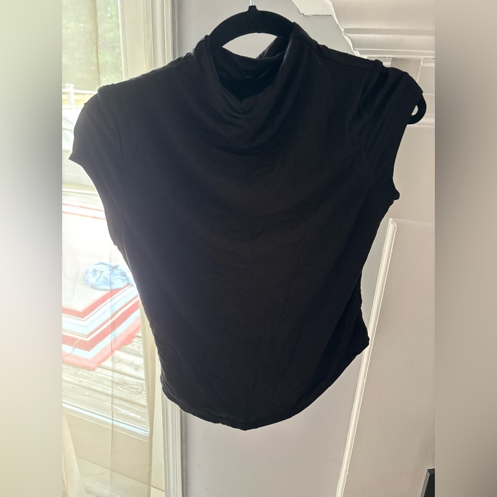 Naked Wardrobe Black Cowl Neck Blouse